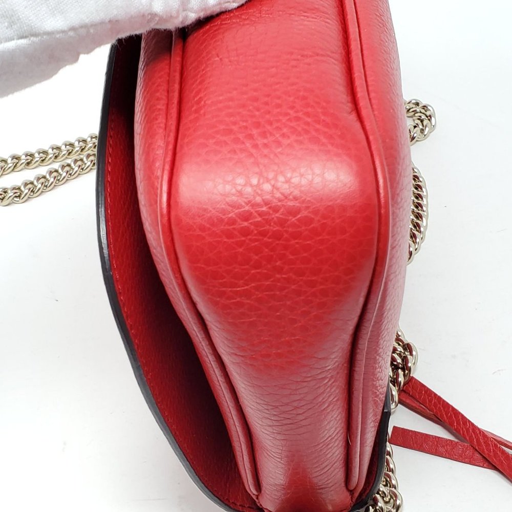 100% Auth Gucci Soho Small Red Crossbody/ClutchBag - Picture 10 of 16